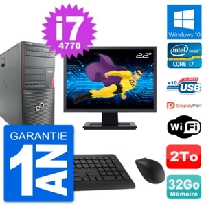 PC tour Fujitsu W530 Bildschirm 22 " Intel i7-4770 RAM 32Go Disc 2To Windows 10 - Bild 1 von 8