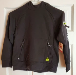 REEBOK BOYS HOODED PULLOVER SWEAT SHIRT YOUTH SMALL SIZE 6-7 BLACK LONG SLEEVES - Picture 1 of 4