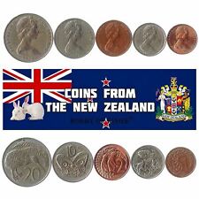 5 COINS FROM NEW ZEALAND. 1967-2019. 1-20 CENTS. OCEANIAN OLD COINS