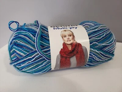 NEW Bernat Multi-Ply Seaport Blue Green Teal White Nautical Beach Tropical - Image 1 of 4