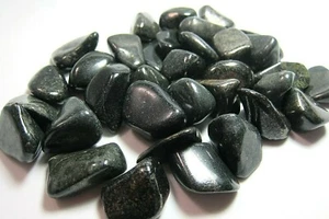 1x Black Lemurian Jade Tumbled Stones 20-25mm Reiki Healing Crystal Past Abuse  - Bild 1 von 6