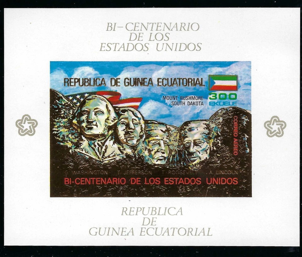 Hoja de recuerdo de oro 1976, MT. RUSHMORE Foto 1 de 1