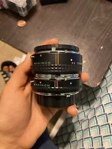 Makinon X2 Converter Both Lens #1 & #2 Konica W Caps Covers & Case Japan Made - Picture 1 of 6