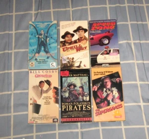 6 Vhs SPEED ZONE CLOCKWISE UPHILL ALL THE WAY PIRATES GHOST DAD THE SUPERGRASS - Picture 1 of 1