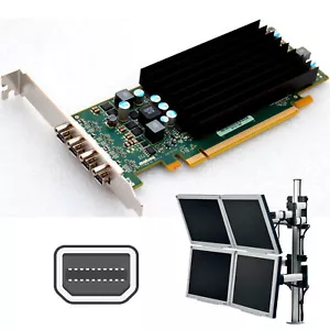 Matrox C420 Graphics Card PCI Express Pcie Mini Display Port Quad Four M113 - Picture 1 of 1