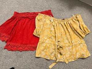 Ladies Summer Tops off the shoulder Size 12 - Picture 1 of 9