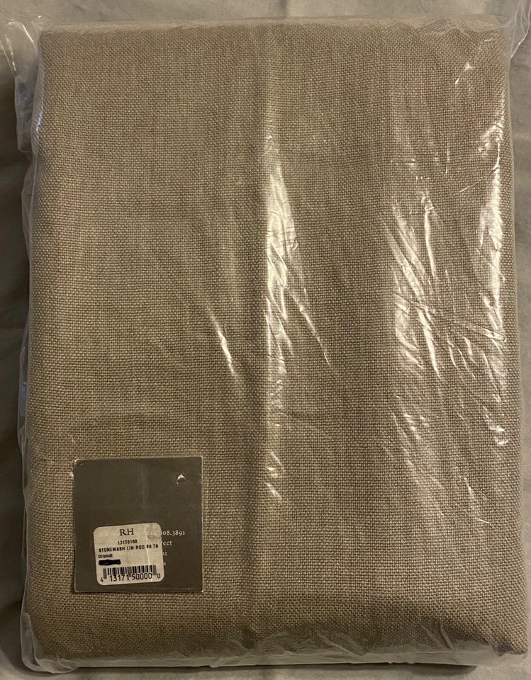 Restauración Hardware Lino Lavado Cortinas 50"x96" Panel Único TAUPE RP $325 Foto 1 de 1