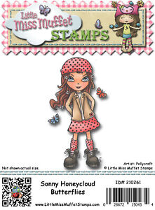 SONNY HONEYCLOUD BUTTERFLIES Little Miss Muffet Stamps Rubber NEW Pollycraft