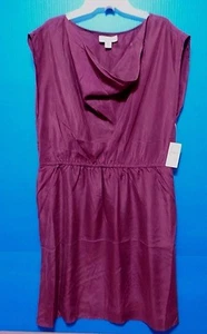 NEW Coldwater Creek Purple 100% Silk Women's Dress Size Petite 18 - Picture 1 of 6