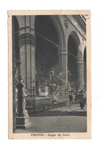 FIRENZE LOGGIA DEI LANZI 1936 CARTOLINA VIAGGIATA ANIMATA FP - Foto 1 di 2
