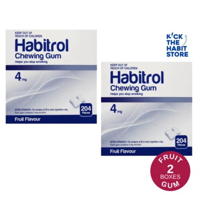 Goma Habitrol 4mg Fruta 408 Piezas 2 Cajas x 204 piezas Sin Azúcar TODO FRESCO Foto 1 de 4