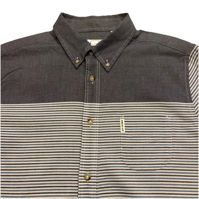 Ben Sherman Hombre Mediano Abotonado 100% Algodón Rayas Azules Foto 1 de 4