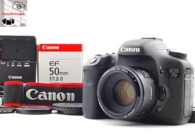 [MINT] Tested Canon EOS 7D 18.0MP Digital SLR Camera Body 50mm F1.8 Lens JAPAN - Image 1 of 4