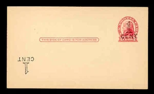 UX33 (S45-28g) 1c on 2c THOMAS JEFFERSON SURCHARGE VARIETY MINT POSTAL CARD - Picture 1 of 2