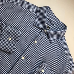 Camisas de vestir ZEGNA para hombre con botones contemporáneas 100 % algodón azul a cuadros grandes - Imagen 1 de 18