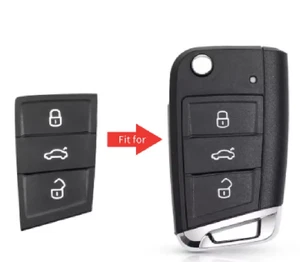 Tastenfeld Pad Gummi für Funk Schlüssel 3-Taste für VW Polo Golf 7 Skoda SEAT - Bild 1 von 1