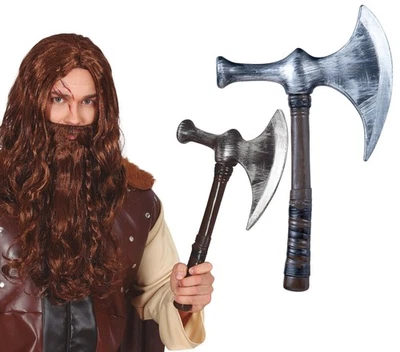 Viking Fancy Dress Medieval Axe 42cm Aged Look Axe Prop fg - Image 1 of 4
