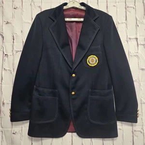 Traje Chaqueta Blazer Deportivo Vintage Legión Americana Hombres Talla 40R Azul Marino EE. UU. Parche Rugby - Imagen 1 de 15
