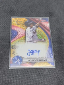 Bowmans Best Jose Perdomo 2024 Auto Dorado Ref/50 Rookie Atlanta Braves - Imagen 1 de 2