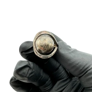 Anillo modernista orbe vintage de plata de ley talla 6 - Imagen 1 de 9