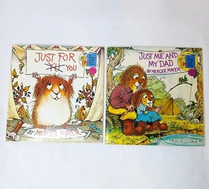 2 Vintage Mercer Mayer Childrens Books Just Me and Dad / Just For You Soft Cover - Picture 1 of 6