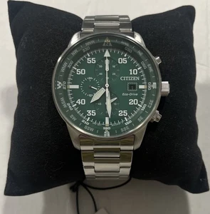 NEW✅ Citizen Eco-Drive Date Compass Green Dial Steel Men's Watch CA0699-59X - Picture 1 of 7