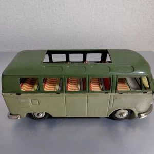 Microbús Volkswagen2 de hojalata hecho vintage Bandai artículo original. Hecho en Japón USADO - Imagen 1 de 15