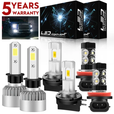 For 2011-2013 Kia Optima 6000k Led Headlight Hi/Lo+Fog light Combo Bulbs - Image 1 of 4