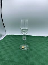 Hand-Blown Toscany Crystal Of Romania c. 1950-1970 Sherry Glass 2.5” X 6.5”