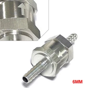 For Gas or Diesel fuel 6mm Silver 1x One way Check valve Non Return Inline - Picture 1 of 6
