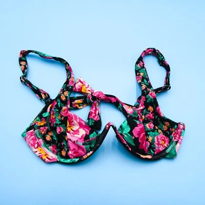 Nuevo top de bikini For Love & Lemons XXS multi floral con aros push up correa ancha Foto 1 de 4