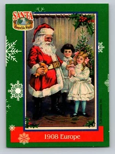 1908 Europe 1995 TCM Santa Around the World: Santa & Snowflakes #53 Card - Picture 1 of 2