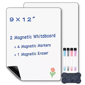 Magnetic Dry Erase Board Whiteboard Marker Board for Office School Home 12x9 in - Picture 1 of 5