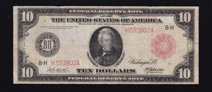 US 1914 $10 FRN St. Louis District Red Seal FR 899a F-VF (902) - Picture 1 of 2