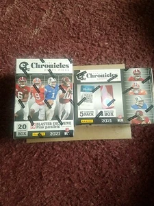 2021 Panini Chronicles Draft Picks Football Blaster - Exclusive Pink Parallels - Picture 1 of 2