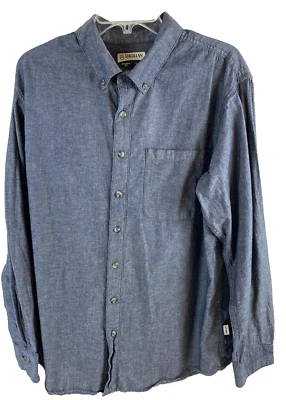 Magellan Men's Casual Button-Down Long Sleeve Blue Shirt Classic Fit Size L - Image 1 of 4