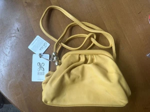 HOBO Women's Adalyn Soft Hide Leather Small Frame Crossbody Sunflower Yellow NWT - Picture 1 of 5