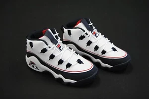 [3BM01176-125] NEW KID'S FILA GRANT HILL 1 OFFSET BG WHITE FILA NAVY RED FK17 - Picture 1 of 6
