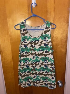 Pink Dolphin Green Camo Tank - Picture 1 of 2