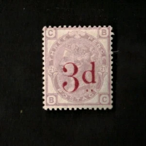 Great Britain 1883 Sc# 94, Three Pence, OG, UNUSED 3d OVPT. - Picture 1 of 2