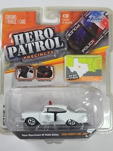 JadaToys Hero Precincts 1956 Chevy Bel Air Texas Dept of Public Safety with Card - Picture 1 of 11
