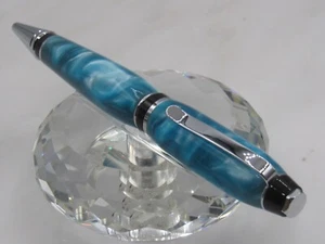 ELITE CIGAR AQUA DREAM PEARL ACRYLIC TWIST BALL POINT PEN - Picture 1 of 5