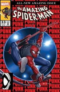 AMAZING SPIDER-MAN 33 NM YOON TRADE VARIANT SPIDER-PUNK ASM 300 HOMAGE  - Picture 1 of 1