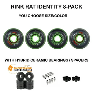 Roues de hockey à rat de patinoire véritable identité + roulements en céramique - choisissez la taille / - Photo 1/3