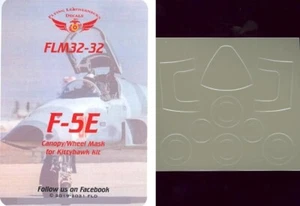 Flying Leathernecks Decals 1/32 F-5E TIGER II CANOPY & WHEEL MASK SET Kittyhawk - Picture 1 of 3