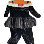 Costume de chat fille petit jeunesse fourrure de luxe taille noire blanc Halloween