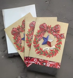 14 Christmas Cards Envelopes “Sending A Big Ol’ Texas Howdy” Diane Arthurs 2013 - Picture 1 of 5
