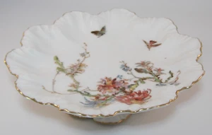 Limoges Lanternier Hand Painted Gilded Dessert Serving Tazza c1890s Lot D VGC - Picture 1 of 10