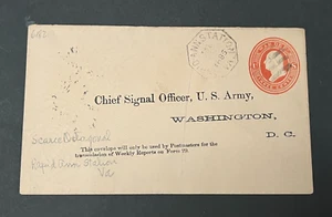 RARE 1885 RAPID ANN STATION VA FANCY DPO (CULPEPER 1854-1886)! WAR DEPT ARMY PSE - Picture 1 of 3