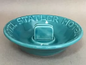 Vintage Keramik Aschenbecher mit Streichholzbuchhalter STATLER HOTEL - Bild 1 von 6